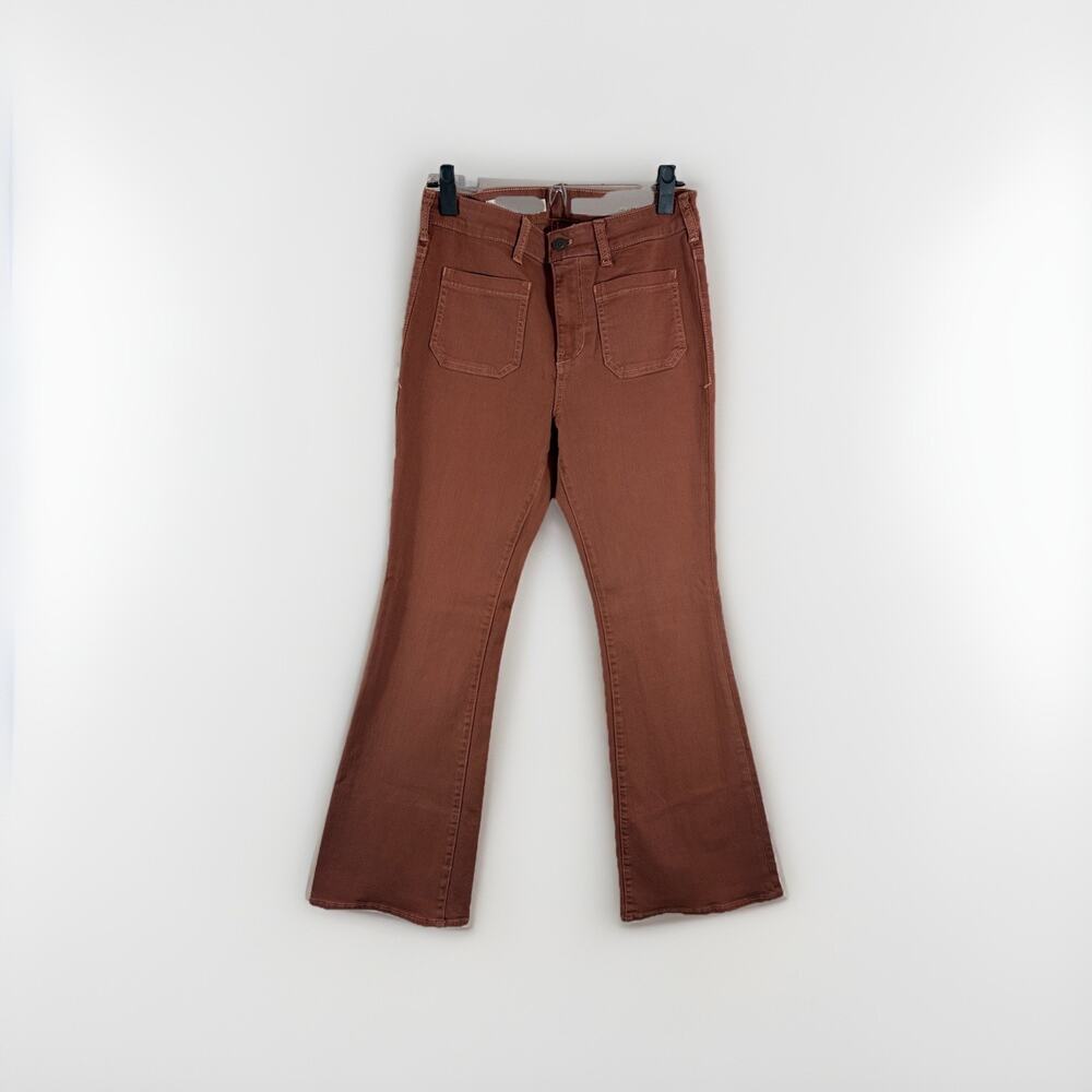 Anthropologie Pilcro High Rise Skinny Bootcut Flare Jean Brown Sz 28 Terracotta